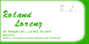 roland lorenz business card